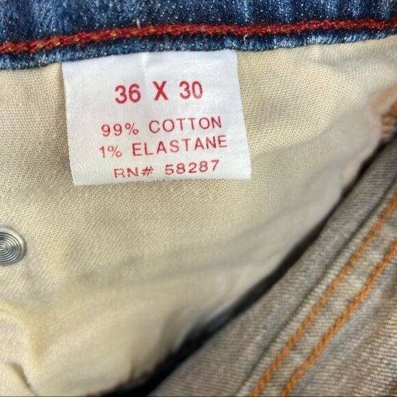 Vintage Arizona Jeans Y2K Relax Straight Blue Jeans Lightly Distressed Size 36 - Picture 5 of 10